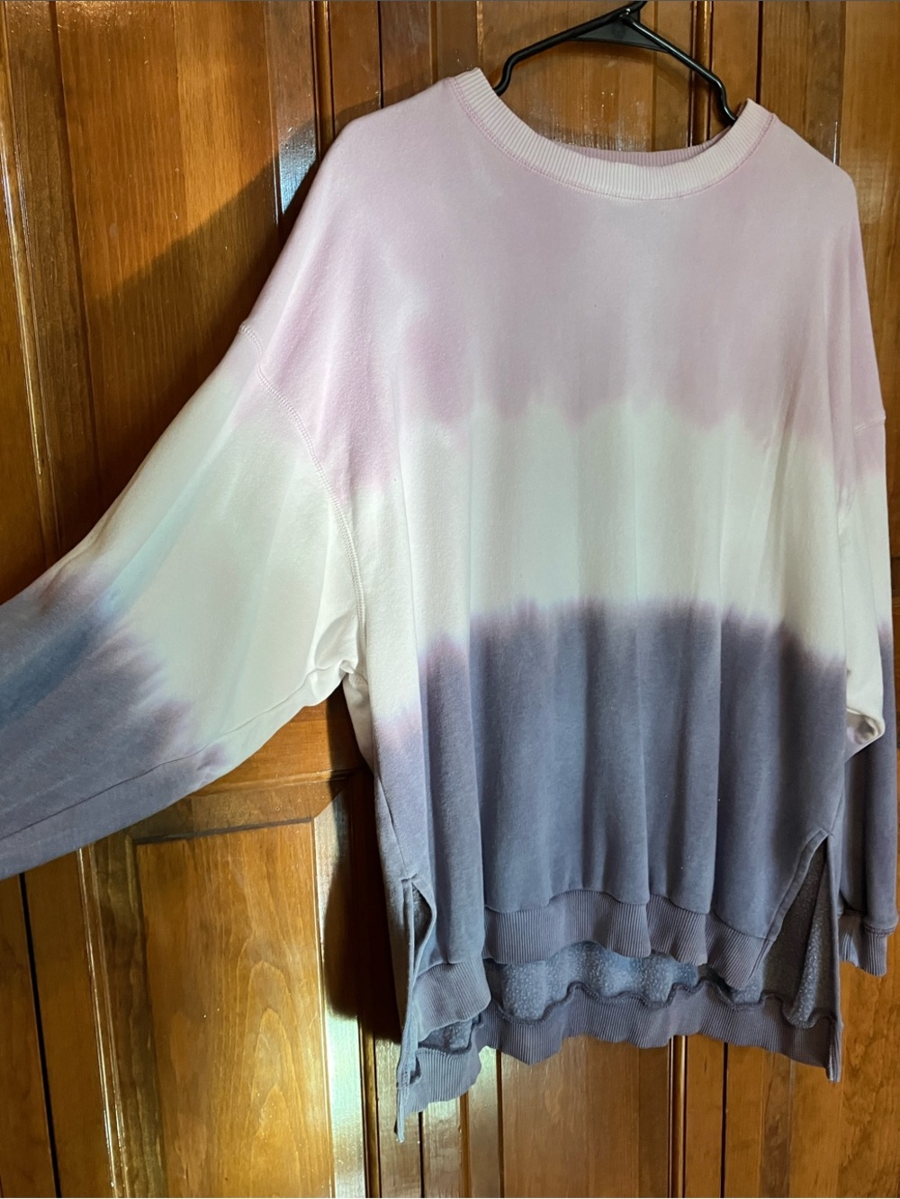 American Eagle Outfitters Pink, White & Gray Tie-Dye Sweatshirt& FREE necklace